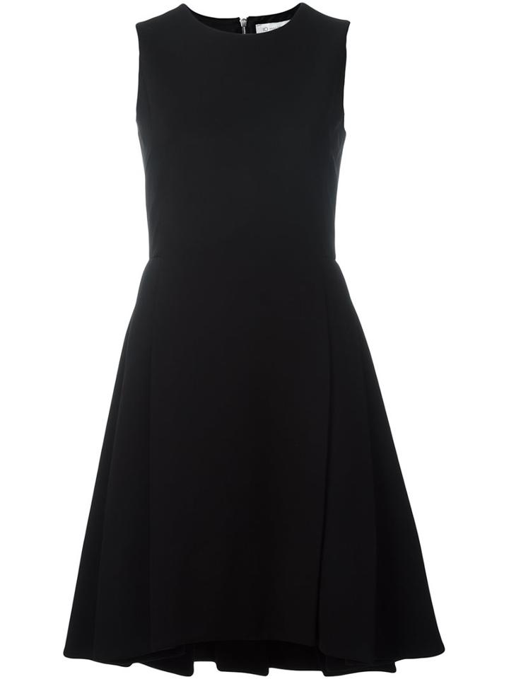Io Ivana Omazic Flared Pleat Dress, Women's, Size: 42, Black, Polyamide/spandex/elastane/viscose