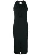 Chloé Scalloped Midi Dress - Black
