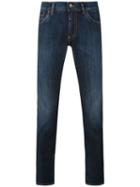 Dolce & Gabbana - Slim Fit Jeans - Men - Cotton/spandex/elastane/zamac/calf Leather - 48, Blue, Cotton/spandex/elastane/zamac/calf Leather