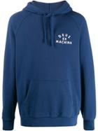 Deus Ex Machina Printed Logo Hoodie - Blue