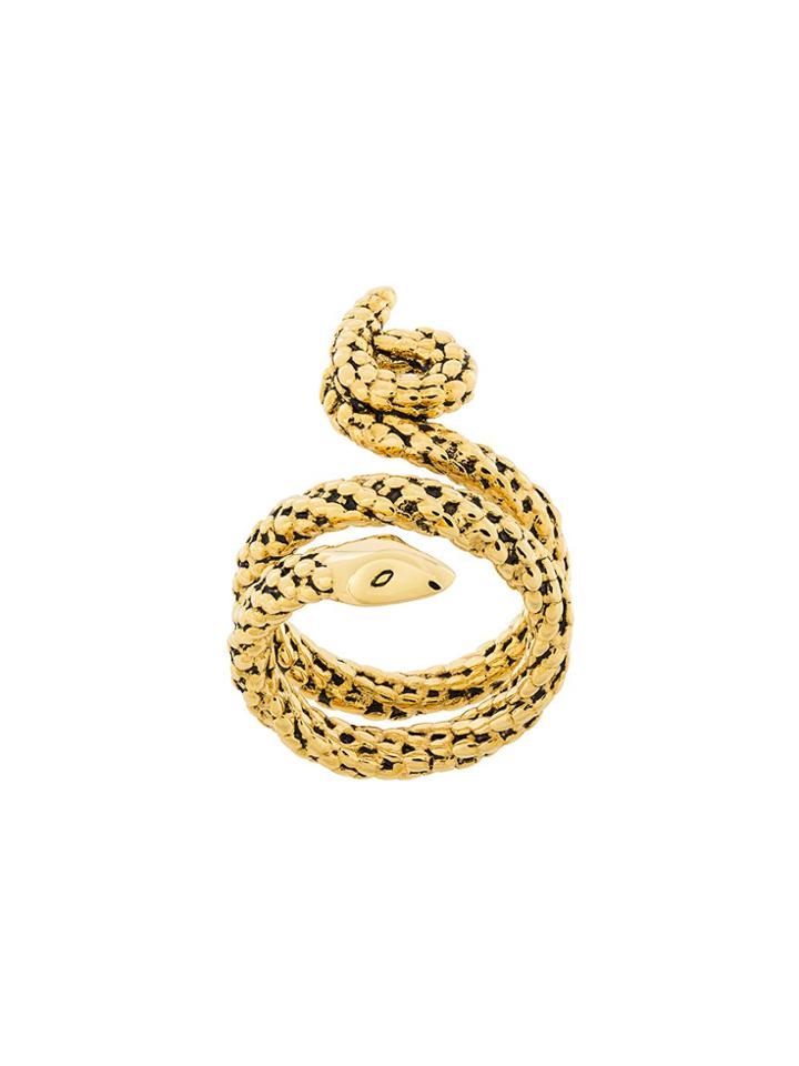 Aurelie Bidermann Wrap-around Snake Ring - Metallic