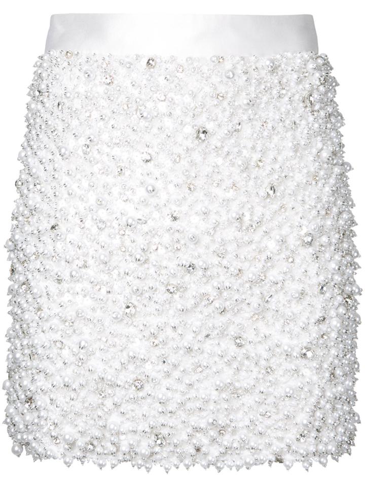 Rubin Singer Embellished Mini Skirt - White