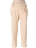 See By Chloé Cropped Trousers, Women's, Size: 38, Nude/neutrals, Polyester/spandex/elastane/viscose
