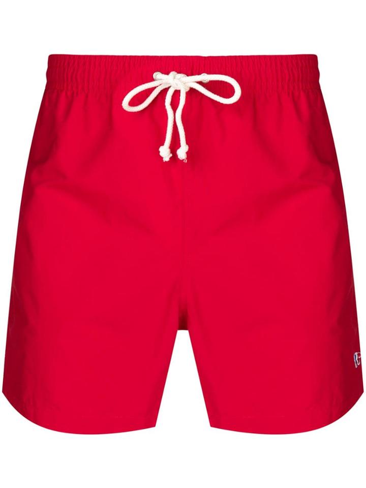 Maison Kitsuné Plain Swim Shorts - Red