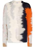 Jil Sander Destroy Patch Embroidered Crew Neck Jumper - Multicolour