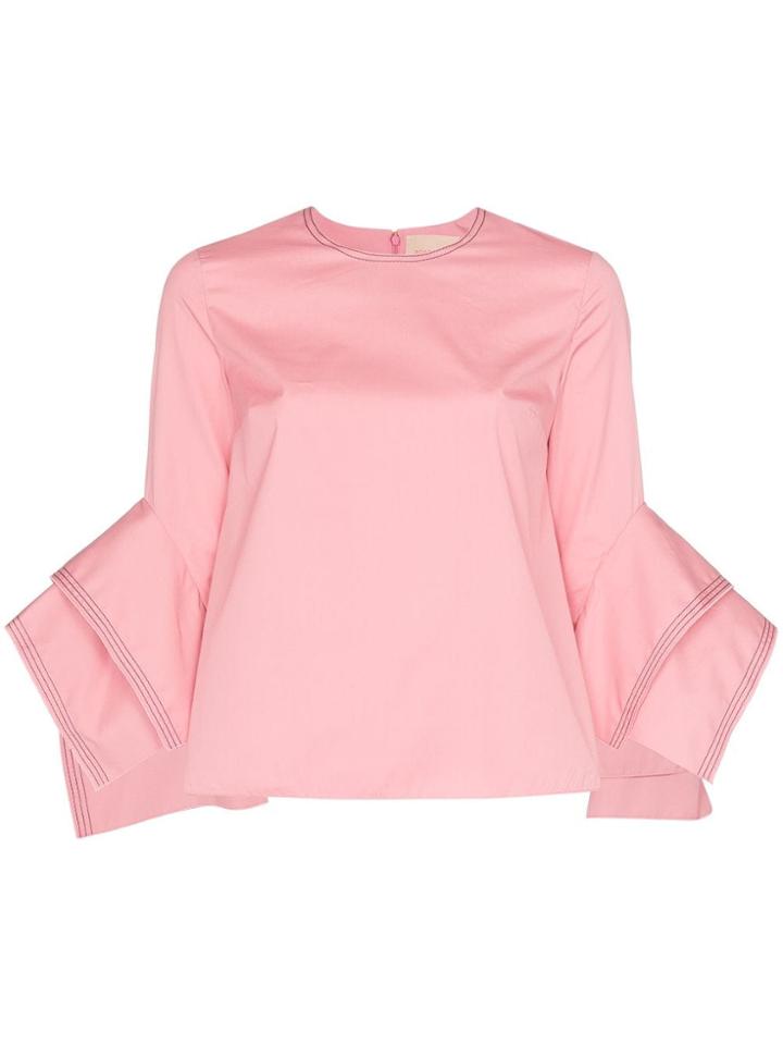 Roksanda Rana Topstitched Top - Pink