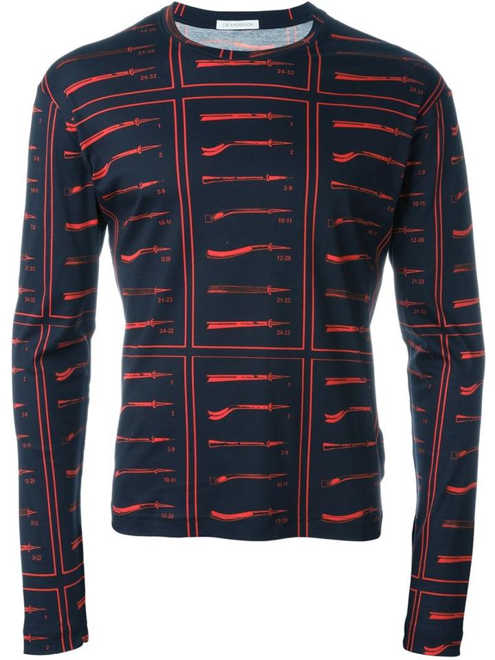 J.w. Anderson Longsleeved Printed T-shirt