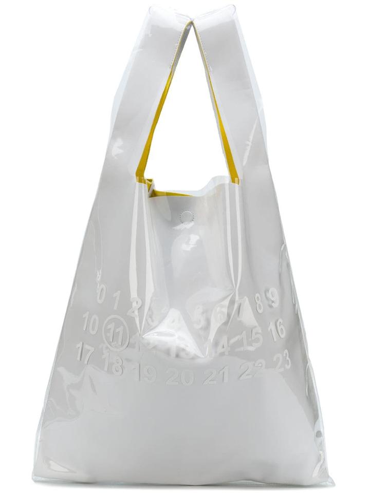 Maison Margiela Logo Shopper Bag - White