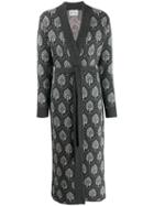 Blumarine Patterned Cardi-coat - Grey