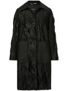 Rochas Brocade Design Coat - Black
