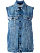 Alexander Wang - Sleeveless Denim Jacket - Women - Cotton - Xs, Blue, Cotton