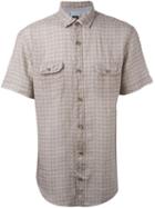 Eleventy Flap Pocket Shirt, Men's, Size: 42, Nude/neutrals, Linen/flax