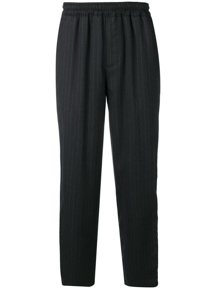Kappa Side Stripe Tapered Trousers - Black