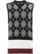 Undercover Diamond Pattern Knit Vest - Multicolour