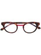 Face À Face Tortoiseshell Round Glasses - Black
