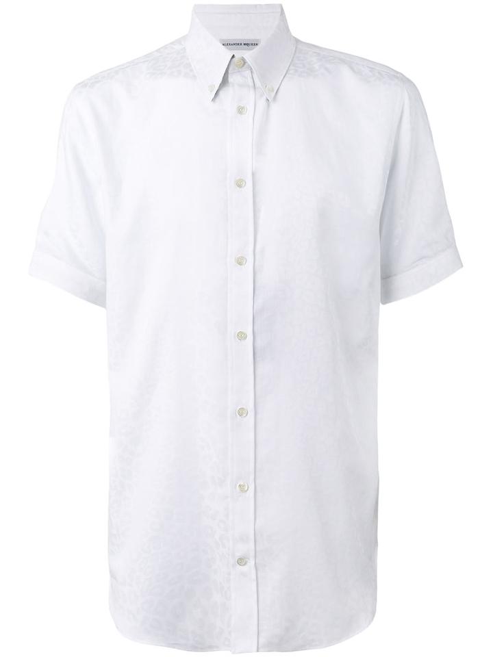 Alexander Mcqueen - Raised Leopard Print Shirt - Men - Cotton - 42, White, Cotton