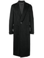 Christian Pellizzari Long Single Breasted Coat - Black