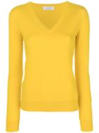 Pringle Of Scotland V-neck Fitted Sweater - Yellow & Orange