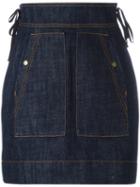Kenzo High-waisted Denim Skirt, Women's, Size: 34, Blue, Cotton