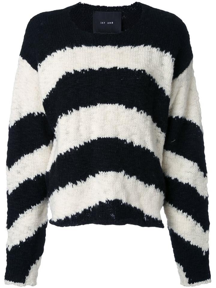 Jay Ahr Striped Longsleeved Pullover, Women's, Size: 36, Black, Wool