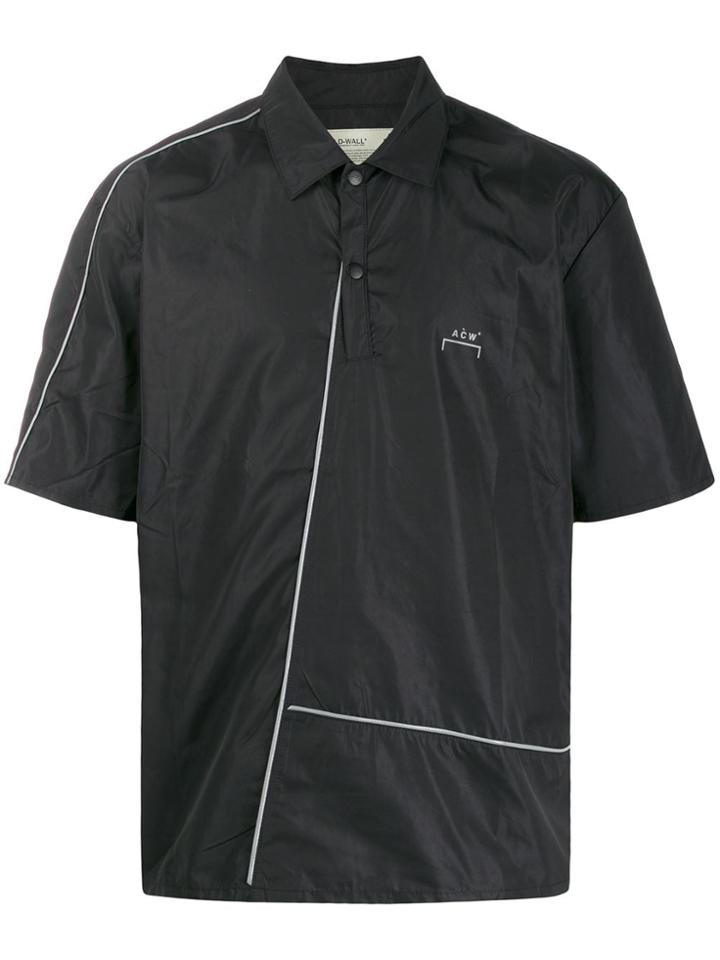 A-cold-wall* Diagonal-piping Polo Shirt - Black