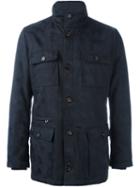 Eleventy Front Pocket Coat, Men's, Size: Xxl, Blue, Polyamide/polyester/viscose/virgin Wool