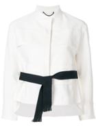 Dorothee Schumacher Layered Cropped Jacket - White