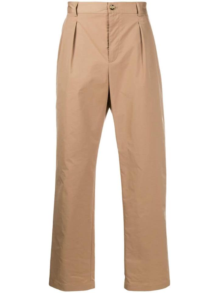 Valentino Straight Let Pleated Trousers - Neutrals