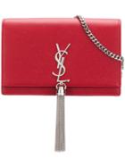 Saint Laurent Small Monogram Tassel Chain Wallet - Red