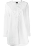 Theory Round Neck Blouse, Women's, Size: Xs, White, Cotton