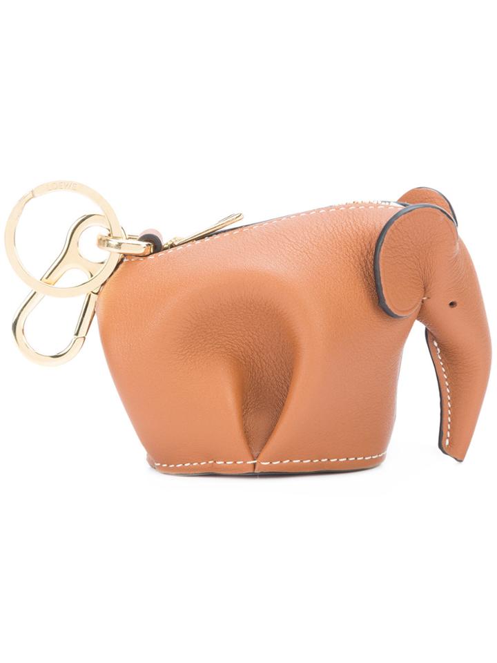 Loewe Elephant Coin Purse - Brown