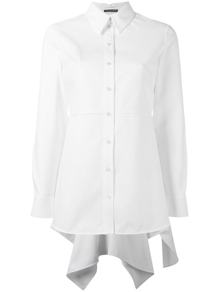 Alexander Mcqueen Pleated Back Shirt, Women's, Size: 42, White, Cotton
