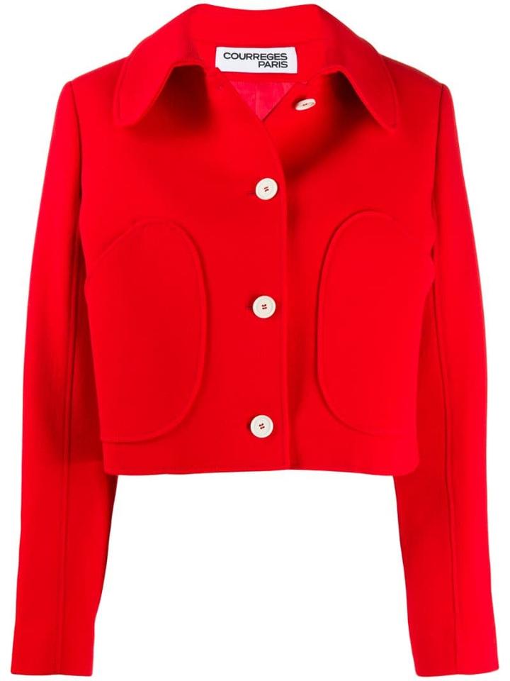 Courrèges Button-up Jacket - Red