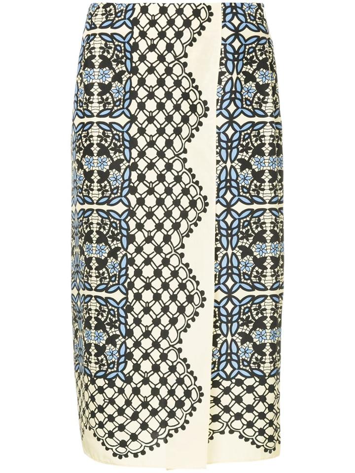Goen.j Wrap Front Midi Skirt - Multicolour