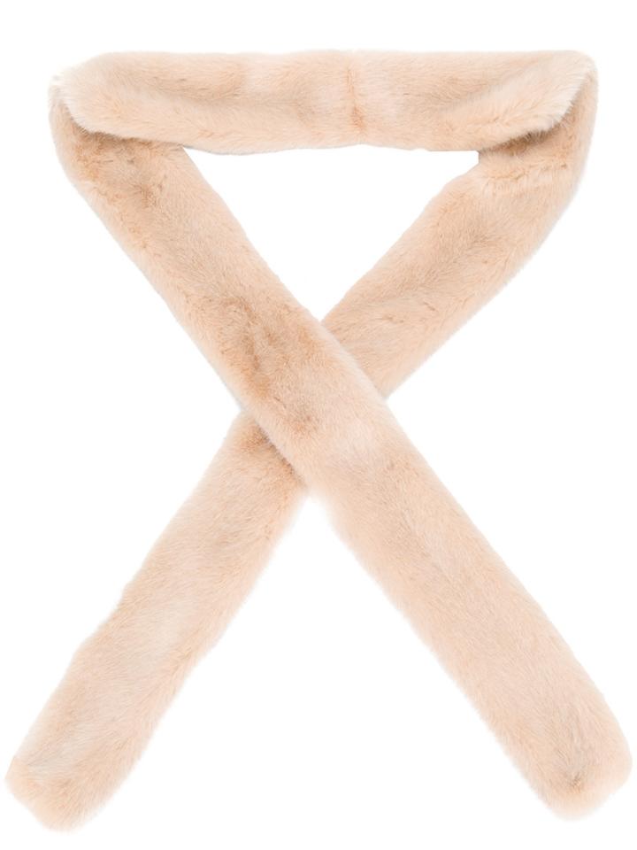 The Gigi Faux-fur Scarf - Nude & Neutrals