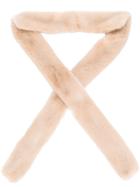 The Gigi Faux-fur Scarf - Nude & Neutrals