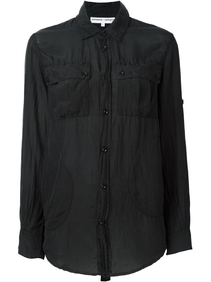 Ymc Katharine E Hamnett At Ymc Shirt, Women's, Size: M, Black, Silk