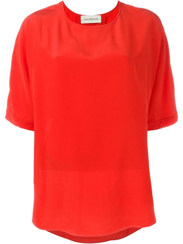 By Malene Birger Ondolie Top, Women's, Size: 36, Red, Silk