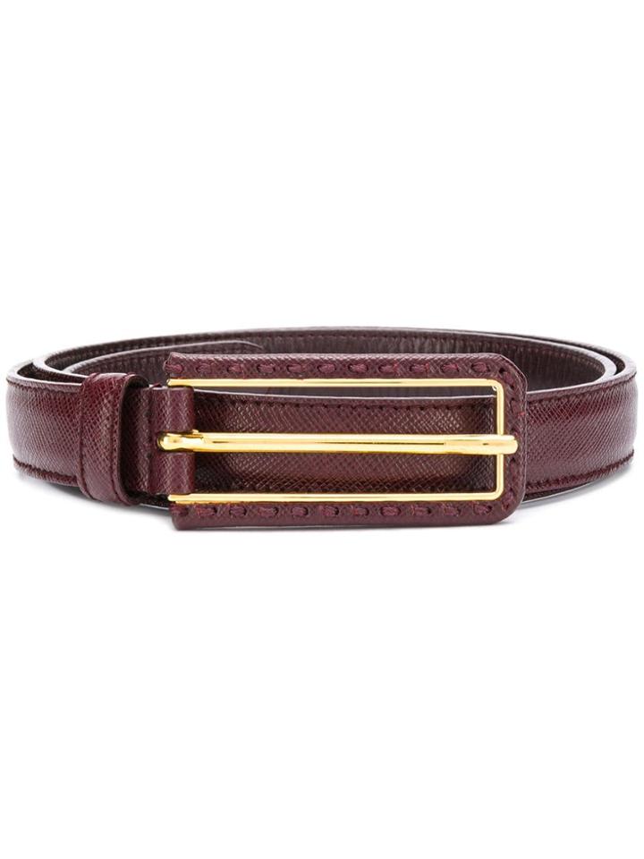Prada Logo Belt - Brown