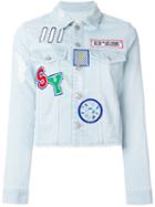 Steve J & Yoni P Patches Denim Jacket, Women's, Size: Large, Blue, Cotton/polyester