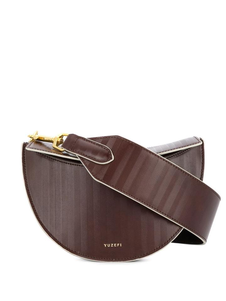 Yuzefi Doris Herringbone Bag - Brown