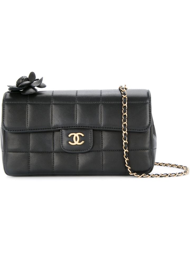 Chanel Vintage Chocolate Bar Quilted Bag - Black