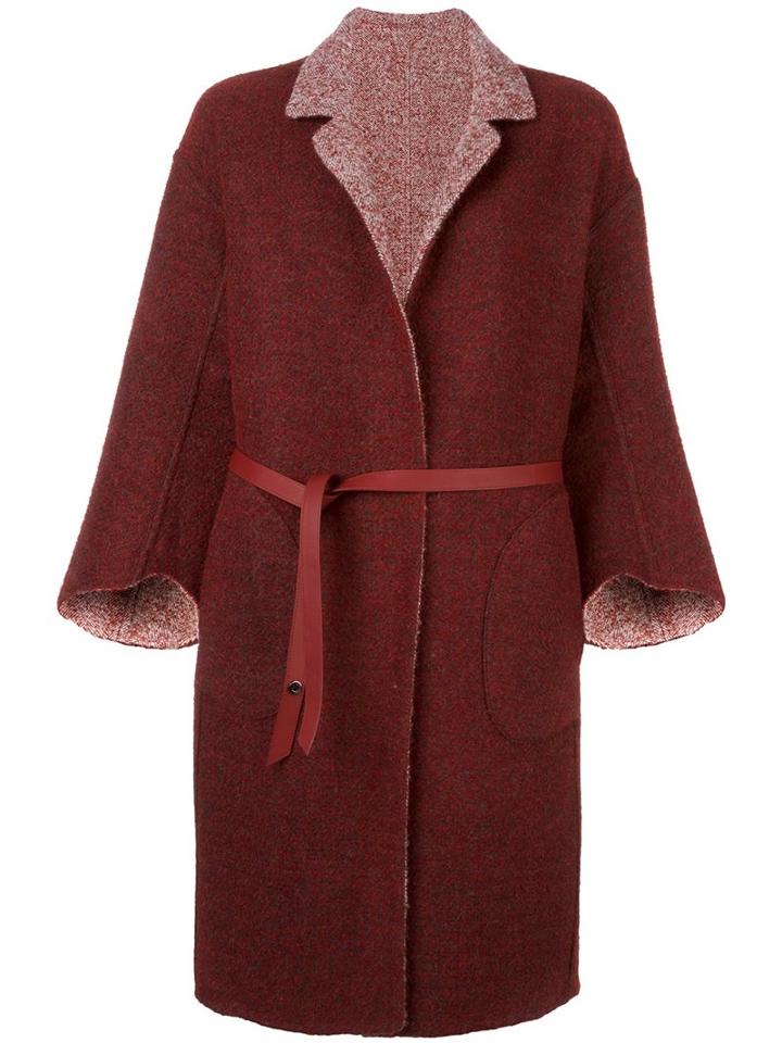 Loro Piana Reversible Coat, Women's, Size: 44, Red, Lamb Skin/polyamide/alpaca/virgin Wool