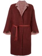 Loro Piana Reversible Coat, Women's, Size: 44, Red, Lamb Skin/polyamide/alpaca/virgin Wool