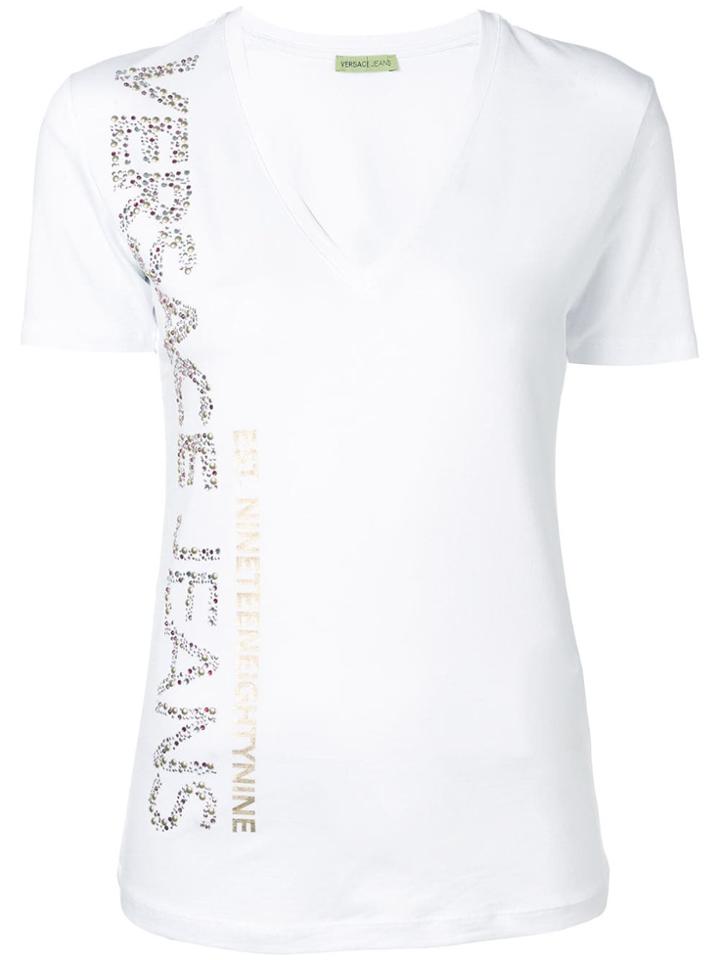 Versace Jeans Studded Logo T-shirt - White