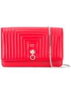 Fendi Dotcom Click Crossbody Bag, Women's, Red, Leather