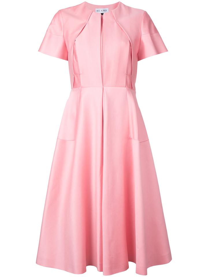 Dice Kayek Front Zip Dress, Women's, Size: 36, Pink/purple, Silk/viscose