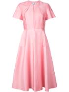 Dice Kayek Front Zip Dress, Women's, Size: 36, Pink/purple, Silk/viscose
