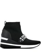 Michael Michael Kors Studded Sock Sneakers - Black