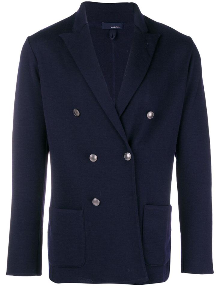 Lardini Double-breasted Blazer Cardigan - Blue